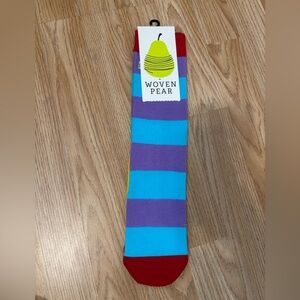 Women's Striped Socks - Blue, Purple, Red